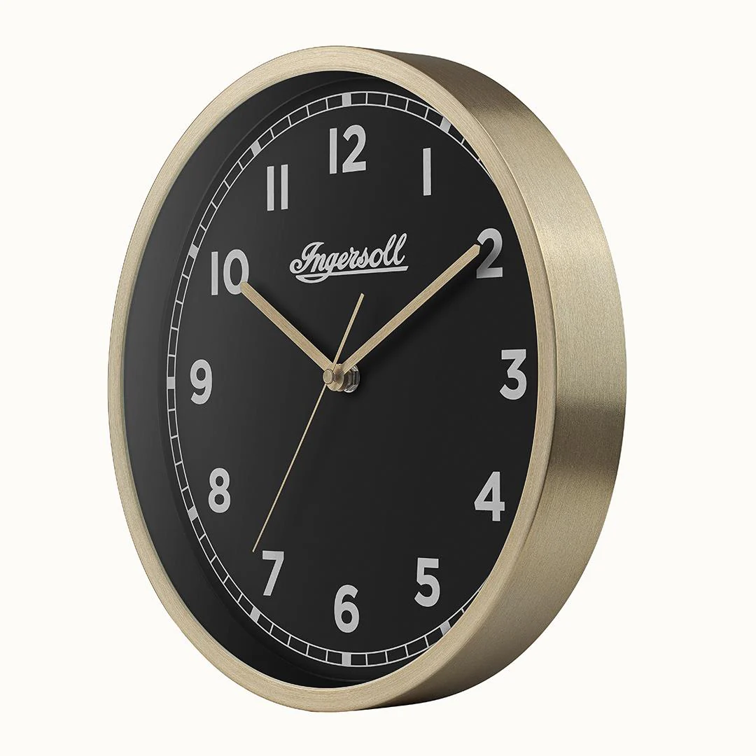 IC001GB INGERSOLL QUARTZ 30CM WALL CLOCK - GOLD/BLACK - Image 3
