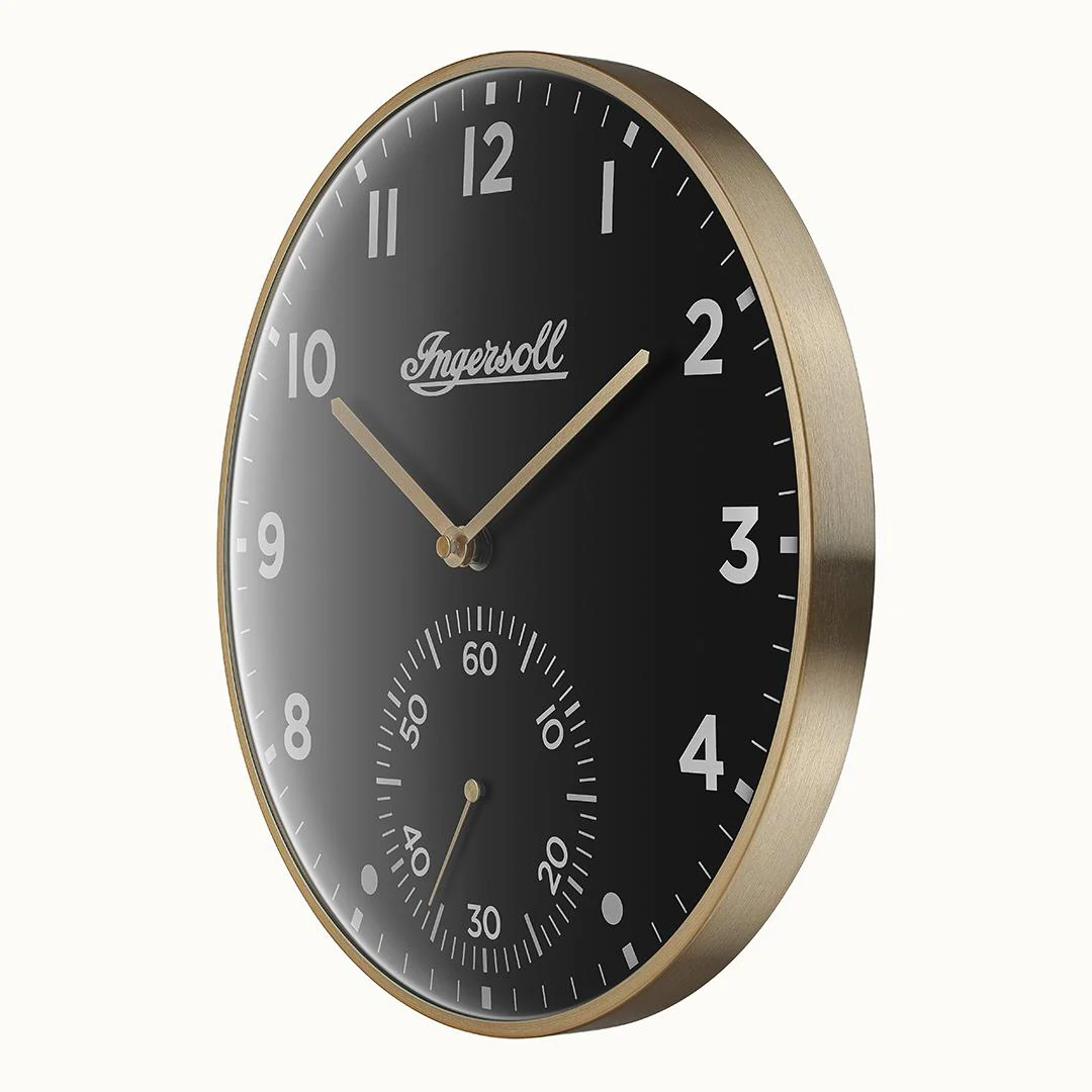 IC003GB INGERSOLL QUARTZ 30CM WALL CLOCK - GOLD/BLACK - Image 3