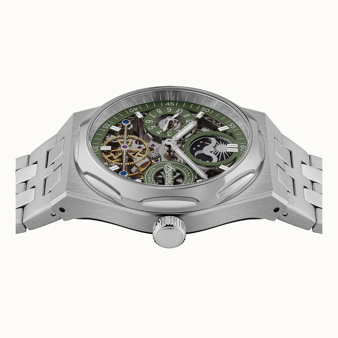 THE BROADWAY DUAL TIME AUTOMATIC WATCH I12905 - Image 3