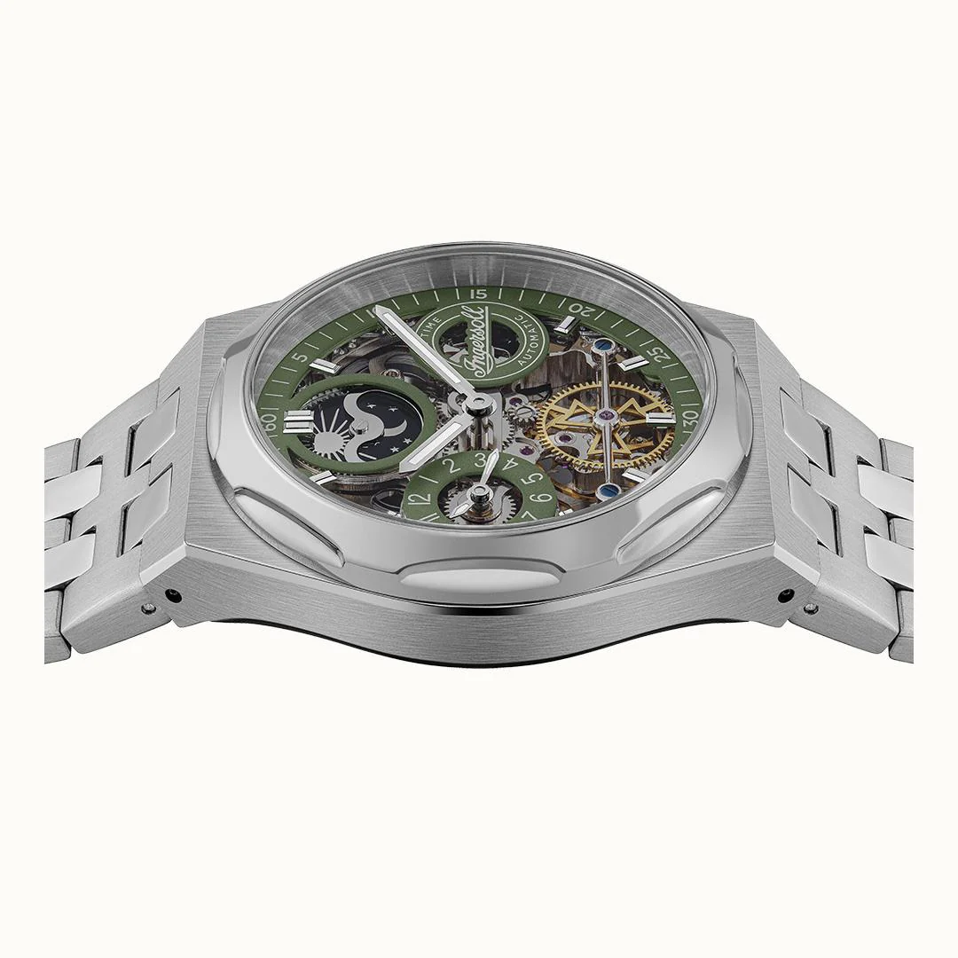 THE BROADWAY DUAL TIME AUTOMATIC WATCH I12905 - Image 4